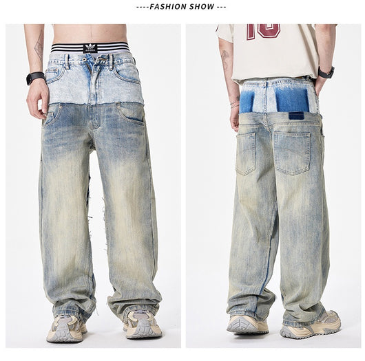 Pantalones Denim Rectos Oversize para Hombre - Image 19