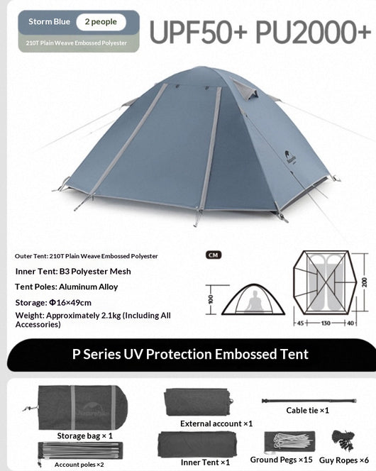 Tienda de Campaña Ultraligera para 1 o 2 Personas - Acampar y Senderismo - Image 9