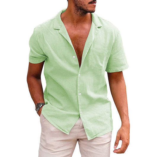Camisa Casual de Playa para Hombre - Manga Corta Botones - Image 11