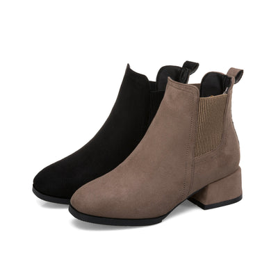Botines de Ante con Tacón Robusto para Mujer - Image 4