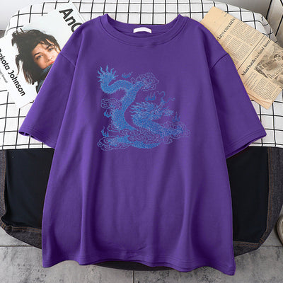 Playera Hombre Dragón Japonés Estampado Minimalista - Image 11