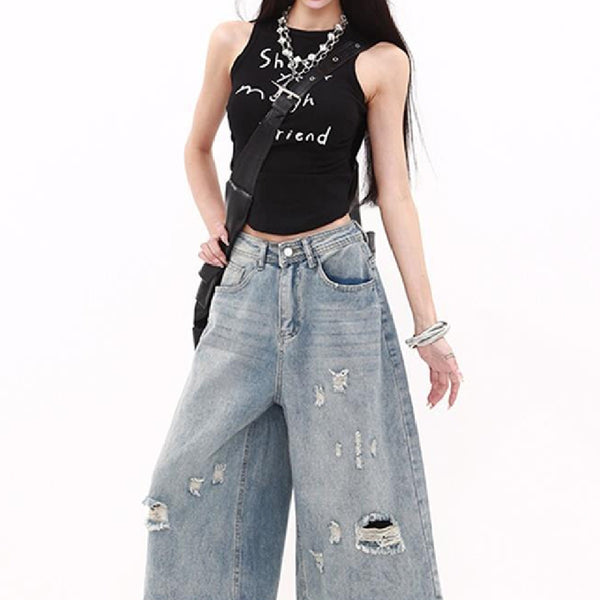 Jeans Cortos Retro Estilo Americano para Mujer - Verano