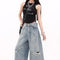 Jeans Cortos Retro Estilo Americano para Mujer - Verano