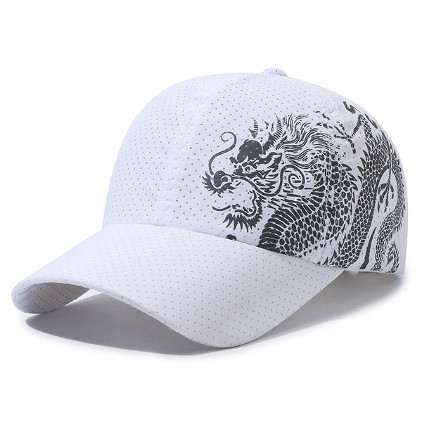 Gorra de Béisbol Hombre Estilo Chino Dragón Impreso Poliéster - Image 6