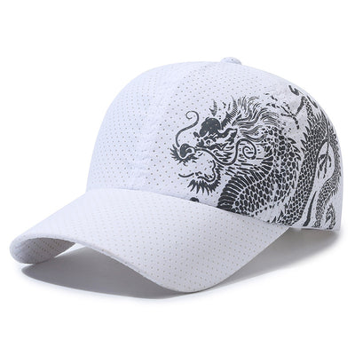 Gorra de Béisbol Hombre Estilo Chino Dragón Impreso Poliéster - Image 6