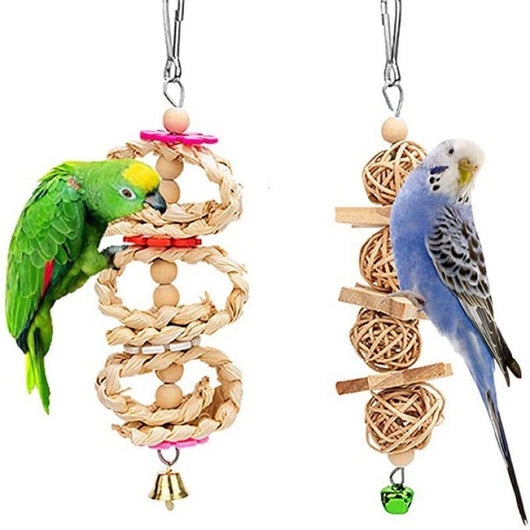 Juguete Columpio para Loro con Campana y Anillo - Pequeño y Mediano - Image 6