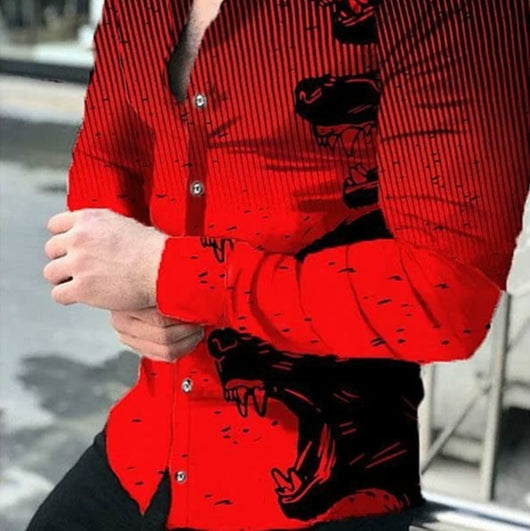 Camisa Casual Slim Fit Estampada para Hombre