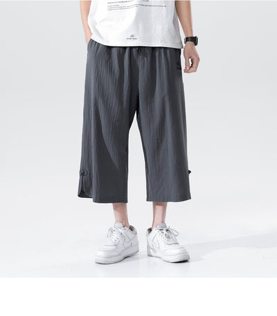 Pantalones Cortos de Lino con Botones Casuales - Image 16