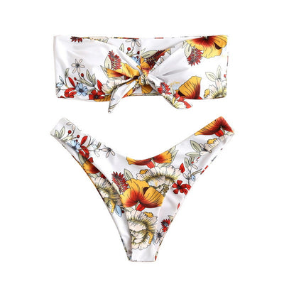 Bikini Estampado con Diseño Dividido para Mujer - Image 3