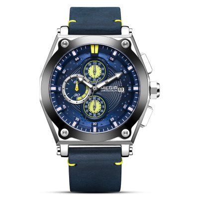 Reloj Cronógrafo de Cuero con Calendario para Hombre - Image 8