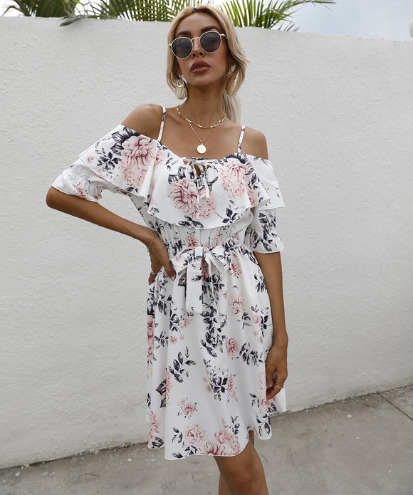 Vestido de Tirante Único con Estampado