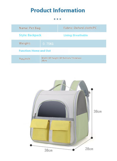 Mochila Transparente para Gatos de Gran Capacidad con Lona - Image 20