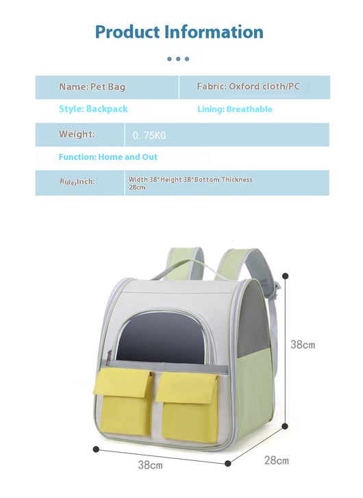 Mochila Transparente para Gatos de Gran Capacidad con Lona - Image 20