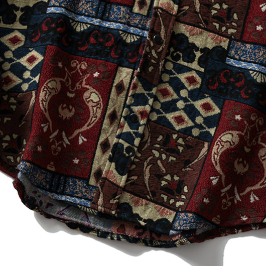 Camisa Suéter Impresa de Lana para Hombre - Corte Holgado Manga Larga - Image 6