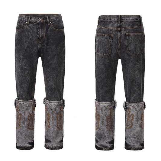 Pantalones Rectos de Diseño Exclusivo Chao Pai Jie Tou - Image 2