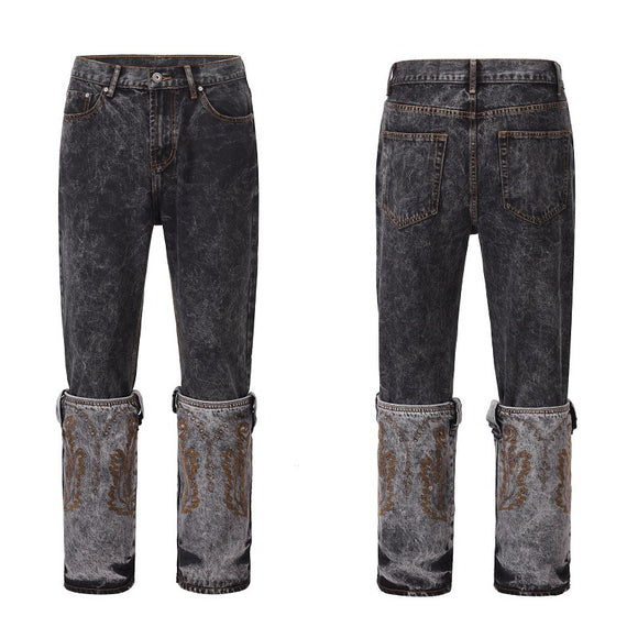 Exclusive Design Straight-Leg Pants Chao Pai Jie Tou