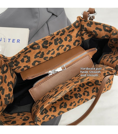Bolsa Grande de Lona con Estampado de Leopardo para Hombro - Image 21
