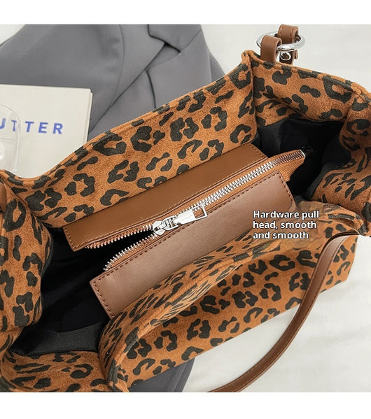Bolsa Grande de Lona con Estampado de Leopardo para Hombro - Image 21