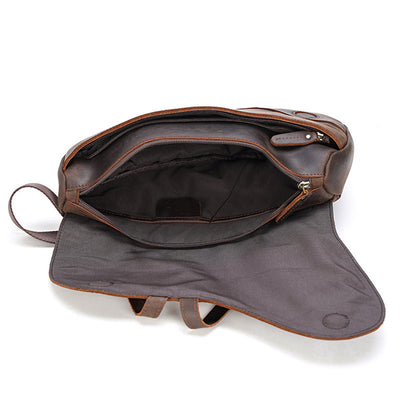 Bolsa de Pecho Retro en Cuero - Mochila Cruzada para Deportes y Viajes - Image 5