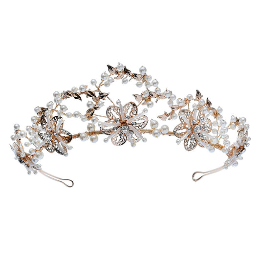 Tocado Nupcial de Perlas y Cristal - Diseño Exquisito - Image 7