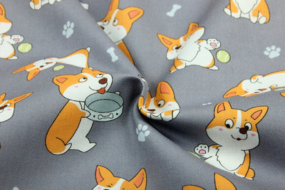 Tela de Algodón Nórdico Estampado Corgi - Image 8
