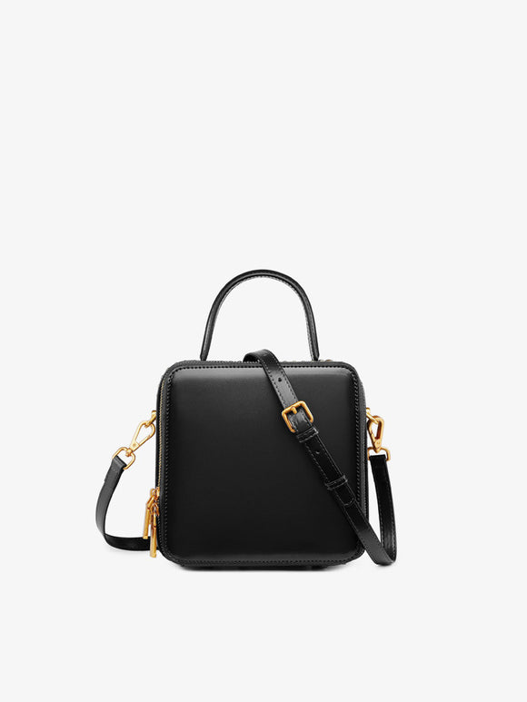 Bolso de Cuero con Diseño Asimétrico para Mujer