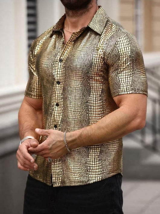 Camisa Casual Retro para Hombre con Cuello Solapa - Image 12