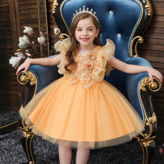 Vestido de Princesa Coreano Esponjoso para Niñas - Disfraz de Boda