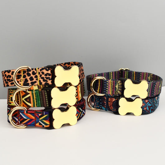 Collar para Mascotas con Diseño Étnico y Hebilla de Hueso - Image 15