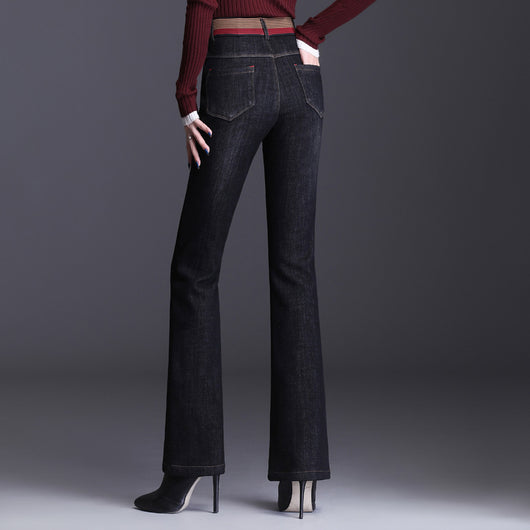Pantalones Vaqueros Mujer Cintura Alta Micro Acampanados - Image 3