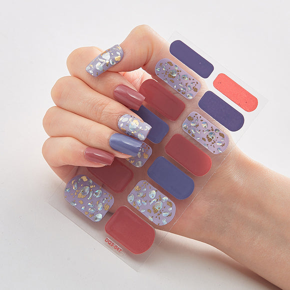 Unhas Adesivas 3D com Efeito Laser e Bronzeado - Design Premium