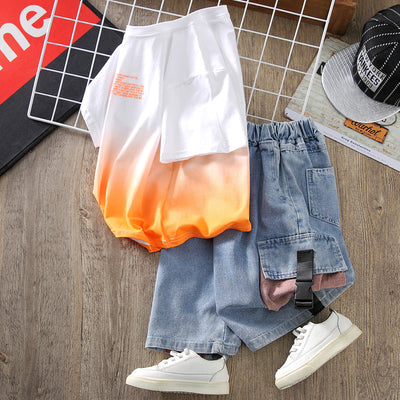 Conjunto de Verano para Niños - Camiseta Manga Corta Estilo Coreano - Image 4