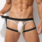 Tanga Masculino Ice-Silk con Tirantes Transparente y Ultra Sensual