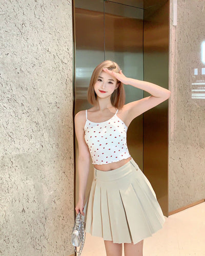 Blusa Exterior con Volantes, Relleno de Pecho y Estampado de Fresa - Image 12