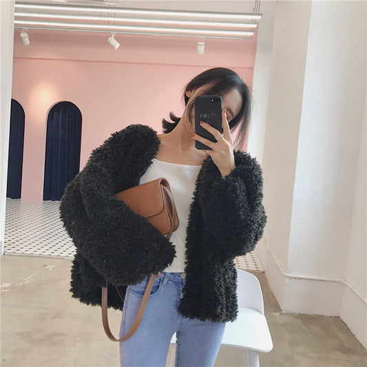 Suéter de Lana de Cordero Fallwinter para Mujer - Diseño Coreano Minimalista - Image 2