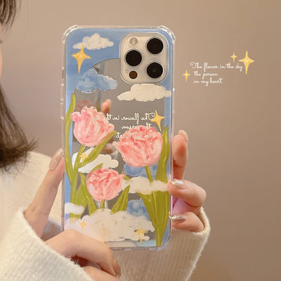 Funda Silicona para Teléfono Diseño Tulipán Literario