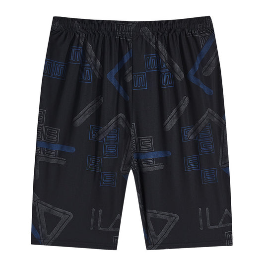 Shorts Deportivos Sueltos de Seda de Hielo con Estampado - Secado Rápido - Image 5