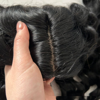Peluca Postizo de Malla Grande Transparente - Cabello Artificial Costura Invisible - Image 11