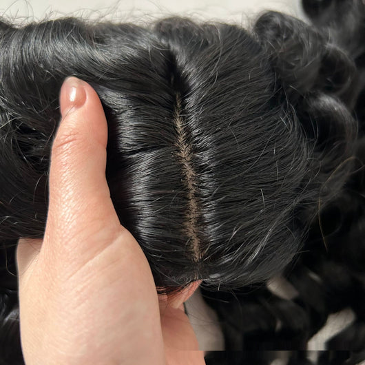 Peluca Postizo de Malla Grande Transparente - Cabello Artificial Costura Invisible - Image 11