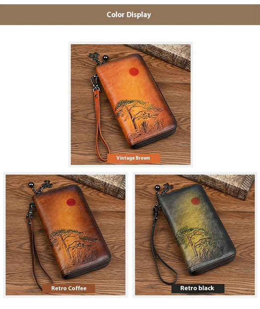 Cartera Larga de Cuero para Mujer Amanecer - Image 10
