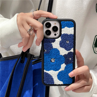 Funda para Celular Flores Azul Klein