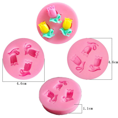 Molde de Silicona para Fondant con Diseño de Flores de Rosa - Image 6