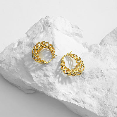 Aretes de Plata Esterlina Minimalistas Estilo Frío - Image 6