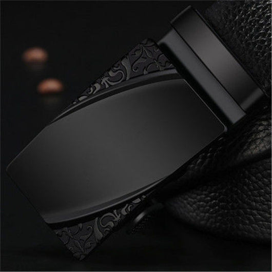 Cinturón Automático Negro Clásico para Hombre - Hebilla de Ajuste Rápido - Image 10