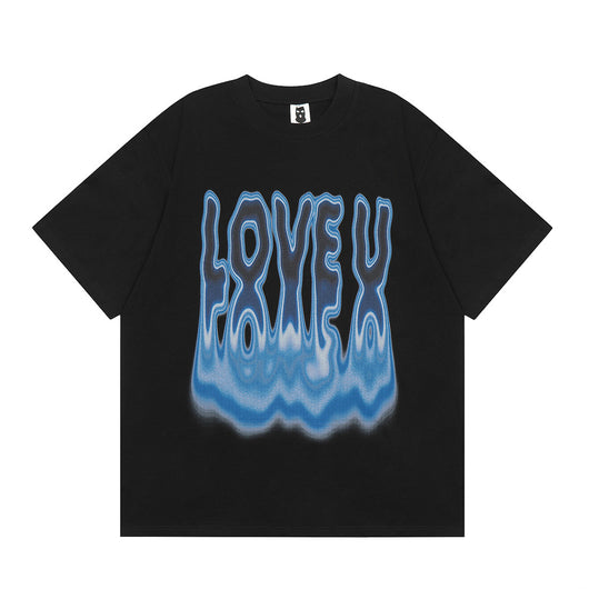 Playera Hombre Estampado Letras Retorcidas Manga Corta - Image 4