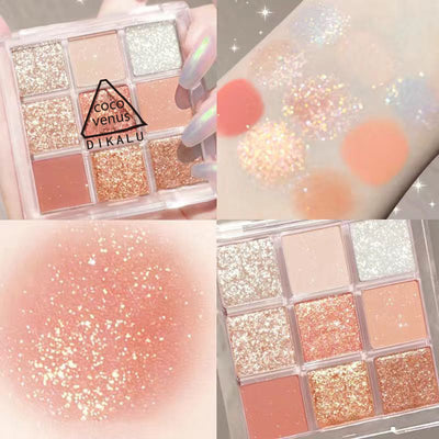 Paleta de Sombras Nueve Colores - Tonos Fríos y Cálidos con Acabado Shimmer y Matte - Image 3
