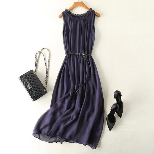 Vestido Chaleco Elegante sin Mangas Efecto Silueta Esbelta - Image 7