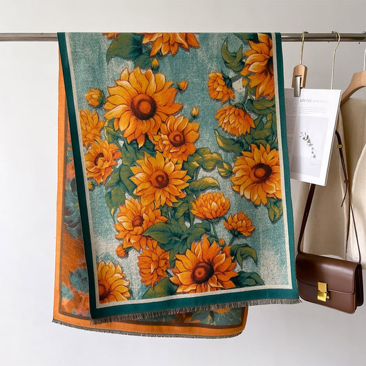 Bufanda Gruesa de Invierno con Diseño Jacquard Tipo Cashmere - Image 26