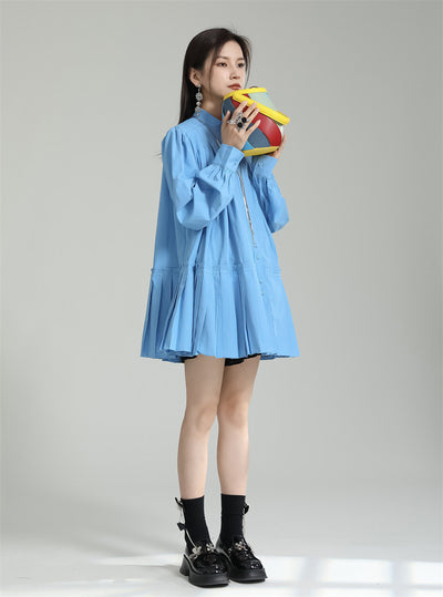 Vestido Camisero Plisado Manga Larga Diseño Exclusivo - Image 11