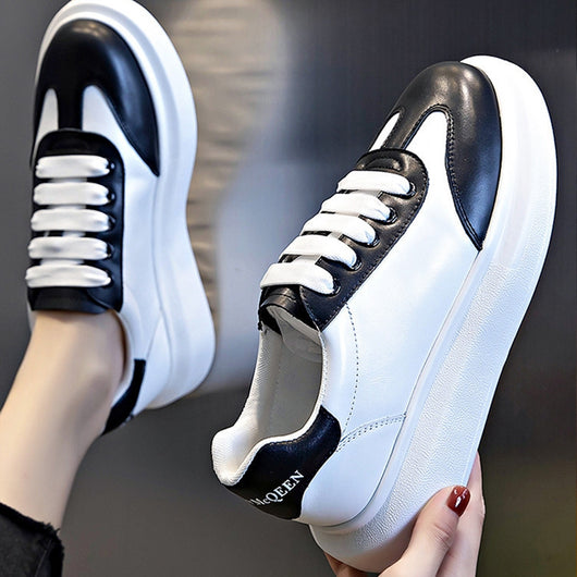 Zapatillas Deportivas de Cuero Blanco Premium - Comodidad Casual Hong Kong - Image 5